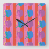 Pop Japanese School Bag スクエア壁時計 (正面)