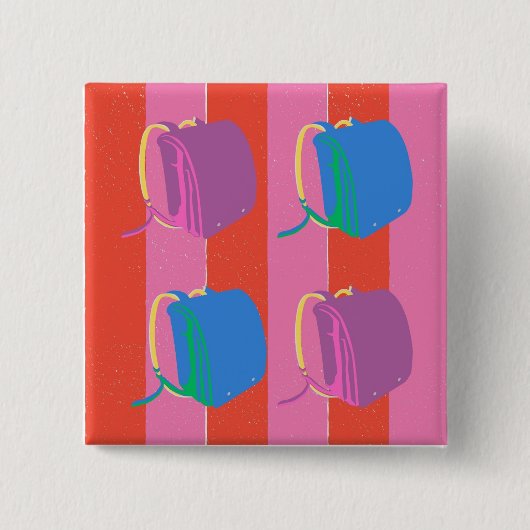 Pop Japanese School Bag 缶バッジ (正面)