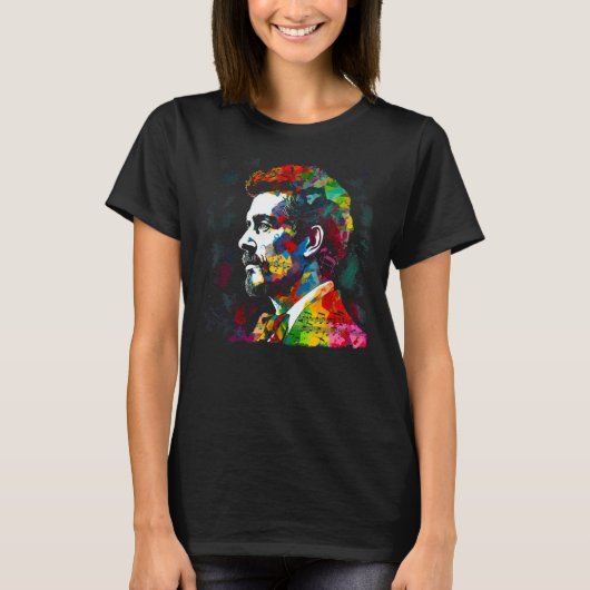 Pop Johann Strauss Music Piano Tシャツ (正面)