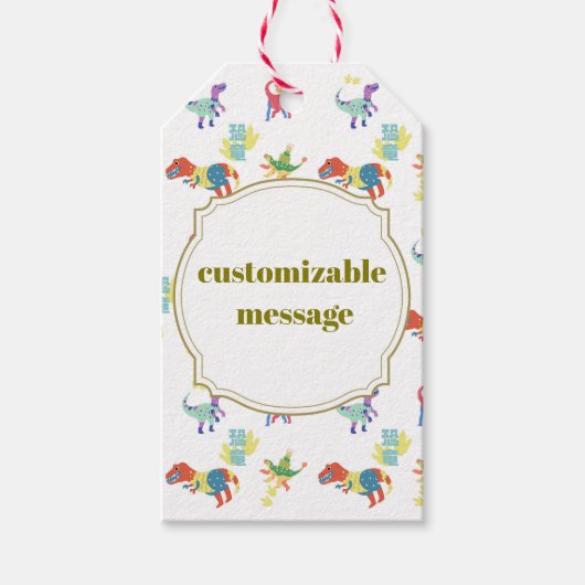 Pop Kanji Dinosaur ギフトタグ (正面)
