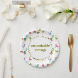 Pop Kanji Dinosaur ペーパープレート