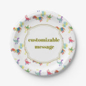 Pop Kanji Dinosaur ペーパープレート (正面)