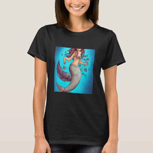 Pop Mermaid Dun Under The Sea Very Cute Whimsical  Tシャツ (正面)