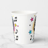 Pop microphone with colorful stars and music notes 紙コップ (右)