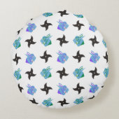 Pop Ninja Throwing Star ラウンドクッション (裏面)