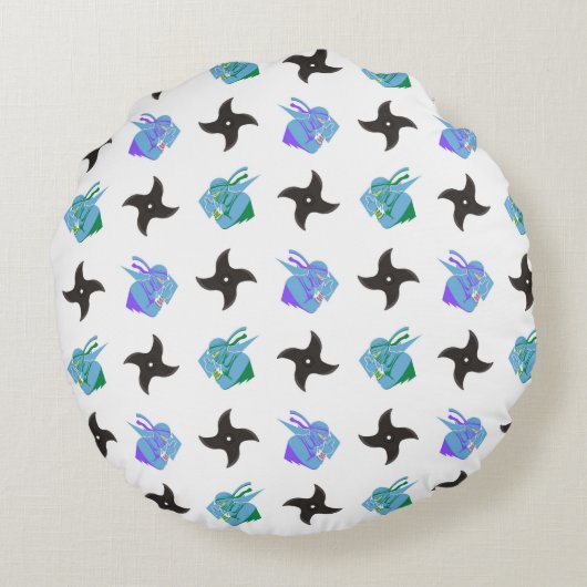 Pop Ninja Throwing Star ラウンドクッション (裏面)