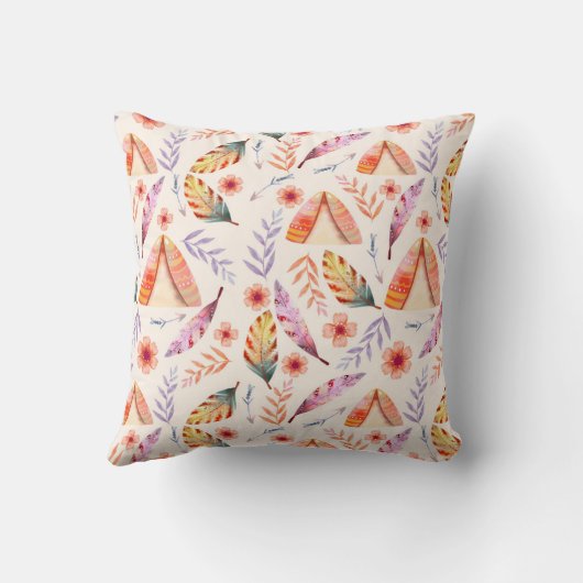 Pop of Joy Throw Pillow クッション (裏面)