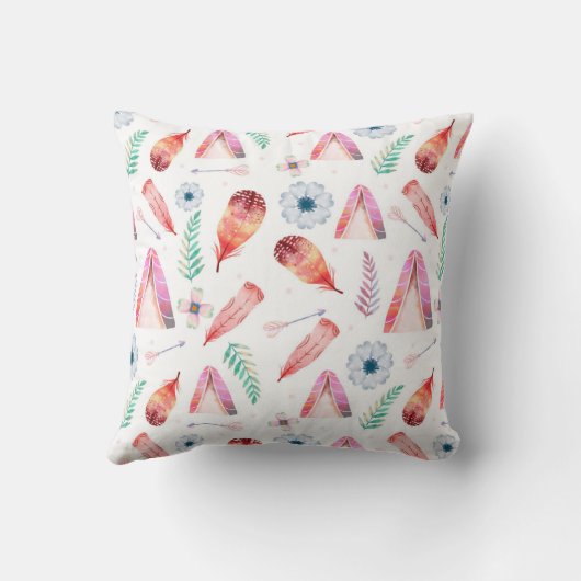 Pop of Joy Throw Pillow クッション (裏面)
