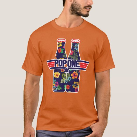 Pop One Hawaiian Beer Summer Drinking Fun Brew USA Tシャツ (正面)