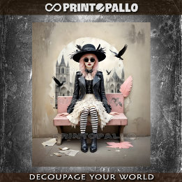 Pop Pink Lady of Ravens 薄葉紙