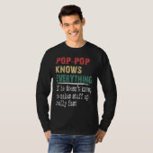 Pop Pop Knows Everything  Christmas Grandpa Tシャツ (正面フル)