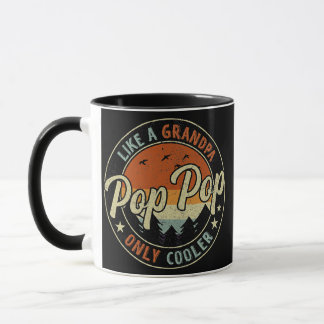 Pop Pop Like A Grandpa Only Cooler Vintage Retro マグカップ