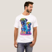 Pop Pugs in Pink Tシャツ (正面フル)