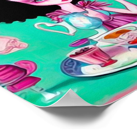 Pop Surrealism Mad Hatter Girl ポスター (角)