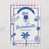 Pop the Bubbly – Bachelorette Weekend Celebration 招待状 (正面/裏面)