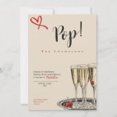 Pop! The Champagne romantic Bridal Shower card カード (正面)