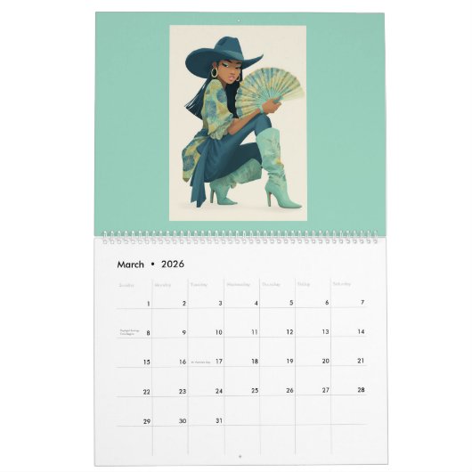 POP THEM FANS 2026 Calendar カレンダー (3月 2026)