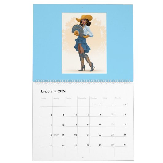 POP THEM FANS 2026 Calendar カレンダー (1月 2026)