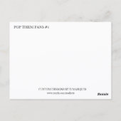 POP THEM FANS BROWN #1 ポストカード (裏面)