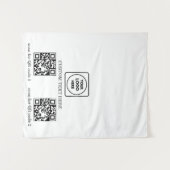 Pop Up Shop Logo QR Code Branding Display タペストリー (正面(横))