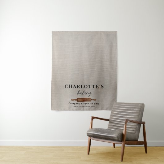 Pop Up Shop Table Runner Banner Bakery Linen タペストリー (インサイチュ)