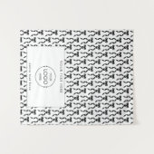 Pop Up Shop Table Runner Banner Business Logo Bow タペストリー (正面(横))