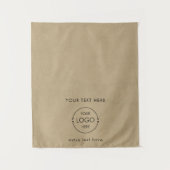 Pop Up Shop Table Runner Banner Logo Text Kraft タペストリー (正面)