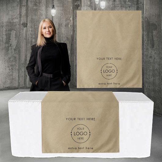 Pop Up Shop Table Runner Banner Logo Text Kraft タペストリー