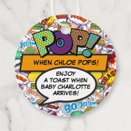 POP When She Pops ベビーシャワースプリンクル フェイバータグ
