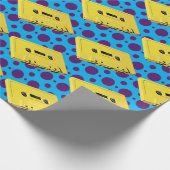 PopArtイエローカセットラッピング紙 ラッピングペーパー (角)