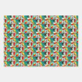 PopArtクリスマスカクテル ラッピングペーパーシート (正面)