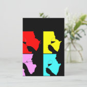 PopArtワ空白のイン試飲シルエット招待状 招待状 (スタンド正面)