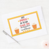 Popcornは紹介してくれてありがとう 長方形シール (封筒)