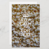 Popcornパーソナライズされたに保関するCALMとテキスト 便箋 (正面/裏面)