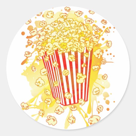 POPCORN_パーティー ラウンドシール (正面)