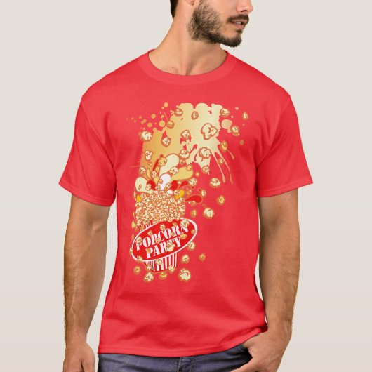 POPCORN_パーティー Tシャツ (正面)
