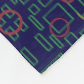 Popcorn Anime Blue Geometric  フリースブランケット (角)