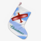 Popcorn Anime Cool Red Aviation Christmas Stocking スモールクリスマスストッキング (正面 (吊り時))