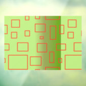 Popcorn Anime Red Green Box Abstract Window Cling ウィンドウサイン (シート3)