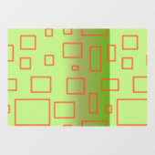 Popcorn Anime Red Green Box Abstract Window Cling ウィンドウサイン (シート)