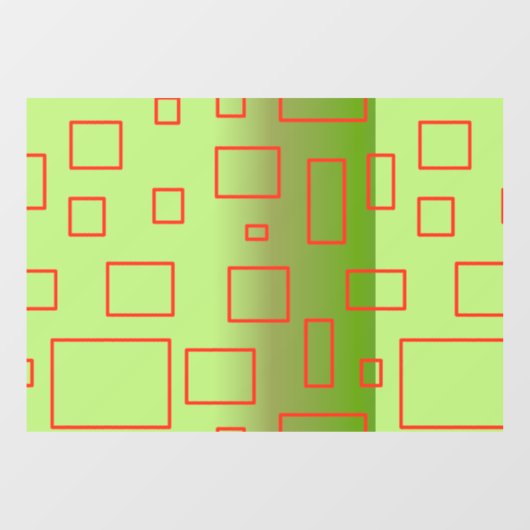 Popcorn Anime Red Green Box Abstract Window Cling ウィンドウサイン (シート)