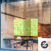 Popcorn Anime Red Green Box Abstract Window Cling ウィンドウサイン (カフェ窓)