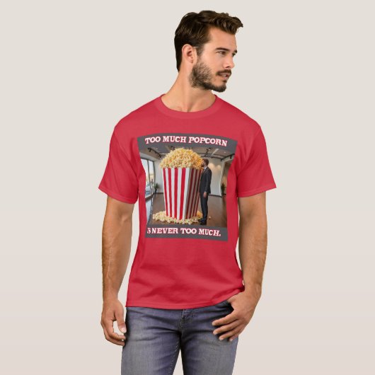 Popcorn Anyone men（鳥）ショウジョウコウカンチョウ赤Tシャツ Tシャツ (正面フル)