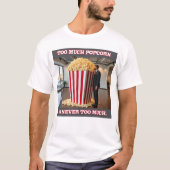 Popcorn Anyone men white T-shirt Tシャツ (正面)
