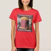 Popcorn Anyone women深い赤Tシャツ Tシャツ (正面)