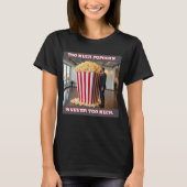 Popcorn Anyone women black T-shirt Tシャツ (正面)