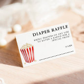 Popcorn Baby Shower Diaper Raffle エンクロージャーカード