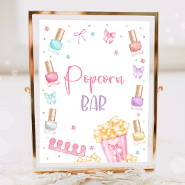 Popcorn Bar Mani-Pedi Party Manicure Pedicure Girl ポスター