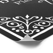 Popcorn Bar wedding sign elegant chalkboard ポスター (角)