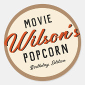 Popcorn Box Stickers ラウンドシール (正面)